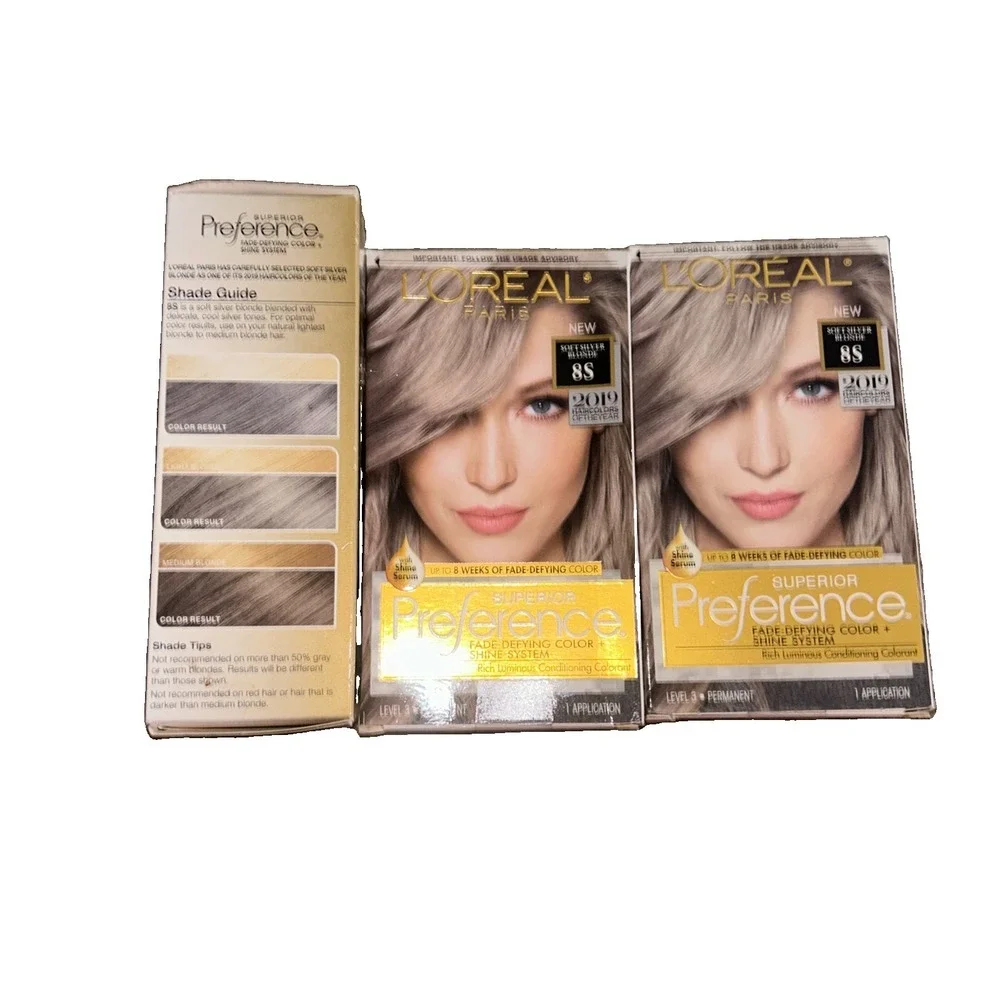 L'Oréal Paris Superior Preference Fade-Defying Shine Permanent 8s  3 Packs